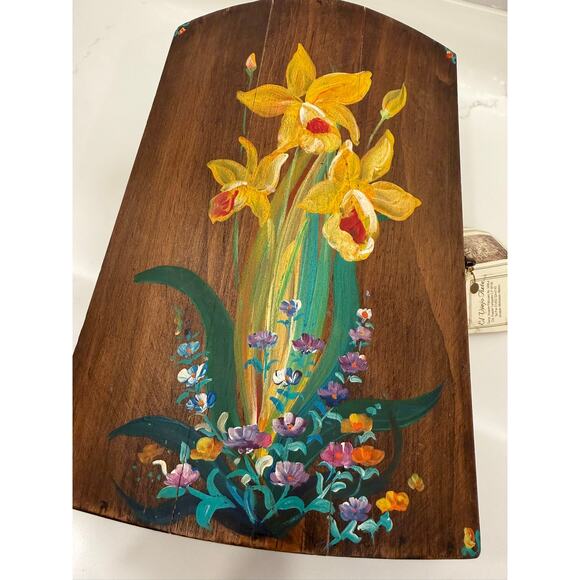 Vintage Antique Unused‎ El Viego Arte Art Mexico Carved Wood Trinket Jewelry Box - Picture 5 of 10